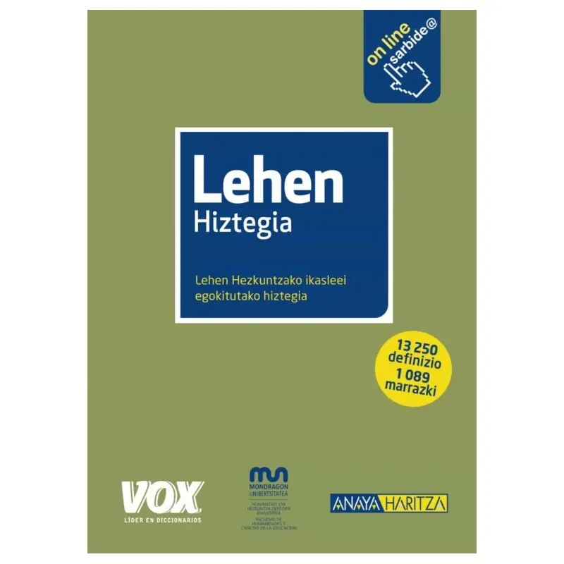 Precio Reducido LEHEN HIZTEGIA VOX