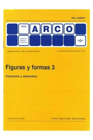 Directo De Fábrica CUADERNO MINI ARCO, 505043, FIGURAS Y FORMAS 3 CONJUNTOS Y ELEMENTOS