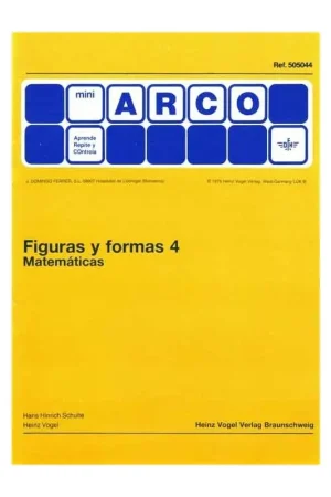 CUADERNO MINI ARCO, 505044, FIGURAS Y FORMAS 4 MATEMÁTICAS Certificado