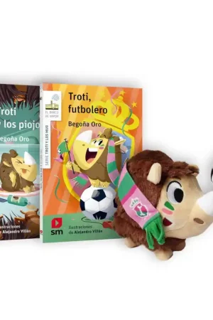 PACK TROTI FUTBOLERO, DOS LIBROS Y PELUCHE Promoción Exclusiva