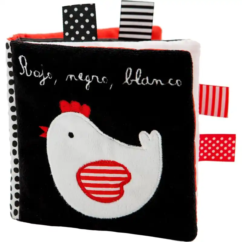 ROJO, NEGRO, BLANCO, LIBRO DE TELA PARA BEBÉS Envío Inmediato