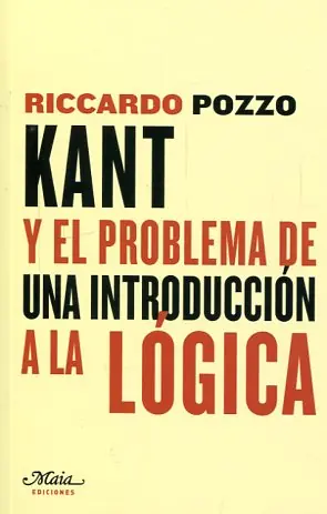 Liquidación Kant y el problema de una introducción a la lógica