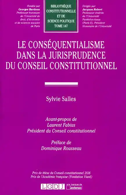 Comprar En Línea Le conséquentialisme dans la jurisprudence du Conseil Constitutionnel